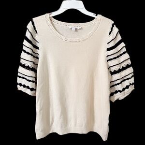 Chico’s Cream Knit Sweater – Size L